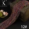 Jintuo Extra Pequeño 2mm Cuentas Facetadas de Cristal Hilo de Algodón Cadena DIY Hecho a Mano Borla Collar Pulsera Materiales