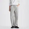 Calça Casual Yizhi com Cordão na Costura Lateral para Homens, Outono 2026, Solta, Versátil para o Trabalho, Perna Larga, Reta