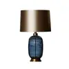 Lámpara de mesita de noche moderna minimalista para sala de estar, lámpara de mesa de cristal para dormitorio de hotel, lámpara de escritorio de cristal, jarrón de lujo ligero estilo americano, al por mayor