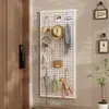 Prateleira de Armazenamento em Painel Perfurado para Parede de Entrada, Prateleira de Armazenamento Multifuncional de Metal, Prateleira Decorativa de Exposição