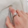 Anillo de dedo índice abierto de lujo, ligero, moderno y retro de celebridades de Internet, para mujer, personalizado, de moda, con diseño de nicho de plata tailandesa.