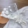 Moda Estilo Coreano Lazo de Malla Encaje Flor Primavera Verano Bosque Bordado Diadema Joyería para la Cabeza Cinta