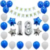 Set de Decoración de Globos Feliz Cumpleaños para Adultos Fiesta de Feliz Cumpleaños Creativo Globo de Película de Aluminio Pared de Fondo Venta al por Mayor