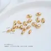 Cuentas Espaciadoras Irregulares Estilo Barroco de Acero de Titanio que No se Desvanecen con Patrón Martillado de Superficie de Meteorito, Accesorios Hechos a Mano para Collares DIY