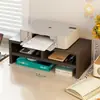 Suporte para impressora, copiadora de mesa ajustável em altura, caixa de suporte elevada para armazenamento e organização de documentos de escritório, papel A4