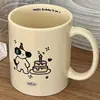 Taza de Cerámica de Dibujos Animados Linda Similar a las de Xiaohongshu, Taza de Regalo de Alto Valor para Niñas, Perfecta para Bodas y Compromisos