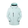 Chaqueta de Trekking Tres en Uno para Otoño e Invierno con Forro Polar Set de Dos Piezas Engrosada Cortavientos Impermeable con Capucha Ropa para Montañismo al Aire Libre