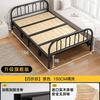 Cama plegable individual de 1,2 m, cama sencilla para el hogar de 1,5 m, cama de hierro para dormitorio, cama doble de marzo para alquiler de adultos