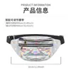 Temu Bolsas de Cintura para Mujer al Aire Libre Transfronterizas Nuevas Bolsas de Cintura Láser Transfronterizas Bolsas de Cintura de PU Bolsas Cruzadas de un Solo Hombro Multifuncionales de Colores para Mujer