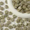 Cerâmica Retro Esmalte de Flor Contas de Cerâmica Manchas Contas com Furo Reto para Pulseira Colar Acessórios de Joia Contas Soltas