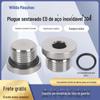 Tubo de Aço Inoxidável 304 de Fábrica Selecionado Cuidadosamente Bujão de Óleo Bujão de Garganta G1/81/42 Minutos Bujão Sextavado com Anel de Vedação de Borda