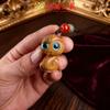 Sándalo Verde Doce Constelaciones Cadena para Teléfono Móvil Sándalo Zodiaco Colgante Pequeño Llavero de Bolso Colgante Pieza Pequeña DIY