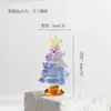 Zibo Esmaltado Hecho a Mano Alambre Sólido Enrollado Árbol de Navidad Artesanía de Vidrio Adorno Creativo para Coche Regalo de Escritorio Al por Mayor