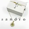 Collar Colgante Redondo Hueco de Lujo Ligero para Mujer, Cadena para Clavícula de Acero Inoxidable, Joyería Versátil de Gama Alta, Nuevo Modelo Transfronterizo