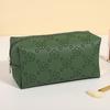 Nuevo Producto 2026 Bolsa Cosmética de PU Grabada para Mujeres, Bolsa de Almacenamiento Multifuncional Portátil para Viaje, Bolsa de Tocador Ins Moda Retro