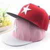 K347 outono novo boné de beisebol bordado de estrela de cinco pontas para crianças, combinação de cores para bebê, masculino e feminino, chapéu hip hop de aba reta