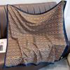 Bufanda Cuadrada Grande Estilo Nuevo Estampado de Sarga Primavera y Otoño Verano Chal Exterior Bufanda Protectora Solar para Vacaciones Bufanda Multifuncional para Mujer