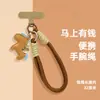 Muñeco Fuma Yuanbao de Cuero Correa para Teléfono Pad de Correa DIY Correa de Muñeca para Mochila Recomendado para Parejas y Celebridades de Internet