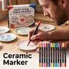 Set de rotuladores cerámicos, graffiti pintado a mano DIY de cerámica, bolígrafo para pintar porcelana y vidrio, papelería creativa hecha a mano