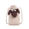 Nueva Bolsa Casual de Moda para Adultos y Niños, Bolsa para Teléfono Móvil de Cordero de Aspecto Elegante, Bolsa Tejida de Hombro Cruzada, Ligera