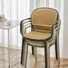 Silla de plástico, estilo mimbre, diseño nórdico, para uso doméstico, silla de comedor apilable, silla de exterior para ocio, silla popular con respaldo, sillón, juego de mesa y sillas, silla hueca