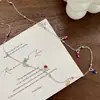 Saiyna Plata de Ley S925 Versión Coreana Nicho Cuenta Arcoíris Collar Básico Estilo Coreano Personalidad Ins Cadena para Clavícula