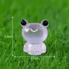 Adorno de Micro Paisaje Artesanía de Resina Musgo Acuario Paisajismo DIY Rana Colorida Fluorescente Luminosa Adorno Pequeño de Escritorio
