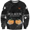 2023 Código Europeo y Americano Europeo Impresión 3D Casual Ropa de Hombre Sudadera con Capucha Sudadera con Capucha Estampado de Halloween Comercio Exterior Amazon