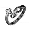 Moda Transfronteriza Nuevo Producto Anillo de Plata S925 Cruz Transfronteriza Lazo en Forma de 8 Anillo de Moda Inglés de Alta Gama