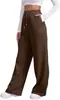 Calça Jogger Wide Leg Feminina 2024 Tendência Cintura Alta Cordão