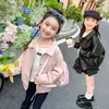 Chaqueta de Cuero Fresca de Moda para Niñas Primavera/Otoño Conjunto de Primavera Elegante para Niños Nueva Chaqueta de Cuero de Moda Primavera 2026
