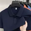 Fábrica Comercio Exterior Hombres Transfronterizo Algodón Mercerizado Perla Hexagonal Camisa POLO Tacto Algodón Personas de Mediana Edad y Jóvenes Viaje Diario Manga Corta Serie Multicolor