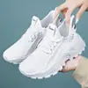 Zapatos de Mujer Nuevos Talla Grande Zapatos Deportivos Transfronterizos Tejido de Mosca Transpirables Flats Ligeros y Cómodos Zapatos de Malla Zapatos de Boca Baja Mujer 43