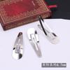 Clip de gota de 5 cm/6/7, cuadrado, ovalado, BB, para el cabello, de lana, para bricolaje, hecho a mano, accesorios para el cabello, material, accesorios
