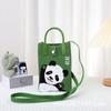 Bolso de Hombro Cruzado Bolso para Teléfono Móvil Bolso de Mano para Llevar a Mano Estilo Abuelo Panda de Chengdu en stock