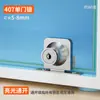 Cerradura para puerta de vitrina de cristal de doble puerta y apertura simple sin agujero cerradura central para puerta de vitrina cerradura para puerta de cristal cerradura deslizante cerradura para doble cristal