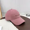 Boné de Baseball Simples Lavável de Algodão Bordado à Mão Estilo Coreano Feminino Letra Revisada Aba Macia Proteção Solar Chapéu Bico de Pato