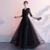 Vestido de Noche Negro Modelo Nuevo 2026, Elegante y de Alta Calidad, Vestido Largo con un Aura Regia, Perfecto para Ser Anfitrión de un 18º Cumpleaños