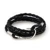 Pulsera de cuero PU multicapa caliente de AliExpress, pulsera tejida con anzuelo de pesca, pulsera de cuero de moda estilo náutico azul marino