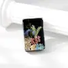Marcador de livro de resina estilo floresta com flores reais e secas, presente criativo temático de floresta que brilha no escuro, ornamento de artesanato em resina