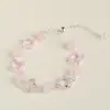 Beibeifu Pulseira Original de Cristal Natural Trevo de Quatro Folhas Liga Pulseira Pulseira Cristal Versátil