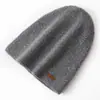 Gorro de cachemir 100% puro para hombre y mujer de otoño e invierno, gorro de punto de cachemir puro versátil, protección para las orejas, gorro de pareja apilado