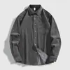Camisa de Pana de Gama Alta Chaqueta para Hombre Primavera y Otoño 2026 Nueva Camisa Casual Ropa de Marca de Moda Talla Grande Manga Larga