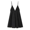 Vestido Curto Feminino Elegante Simples com Alças sem Mangas e Decote em V Estilo Europeu e Americano Transfronteiriço Nova Moda 2026 2563002
