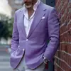 Blazer de comercio exterior a medida de un solo botón con dos botones y bolsillo grande para hombre, chaqueta de traje casual a cuadros de corte ajustado