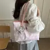 Nuevo bolso de cubo con pentagrama transfronterizo, bolso de hombro simple y elegante para niñas, moderno y versátil, bolso tote de gran capacidad para ir al trabajo