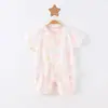 Mono de bebé de verano fino de manga corta para bebé, ropa exterior de algodón para niño pequeño, traje de escalada