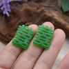 Fuguang Estilo Chinês Personagem Feliz Resina Imitação Jade Brincos Acessórios DIY Kawaii Pingente Jóias Acessórios Novos Produtos