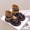 Zapatos de Verano Frescos de Gamuza Vintage para Niños 2026 Sandalias para Niños Botines Cortos de Caña Baja para Niñas Sandalias Romanas de Princesa para Niña