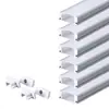 1707 Luz Linear Conjunto Transfronteiriço Canal de Alumínio Linear Embutido Luz de Armário Kit de Canal de LED de Alumínio Montado na Superfície